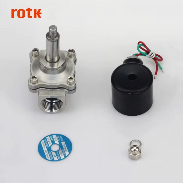 DN15 1/2 Inch 2W-160-15 Normally Closed Stainless Steel AC220V DC12V DC24V 2 Way Electric Solenoid Valve Pneumatic Valve