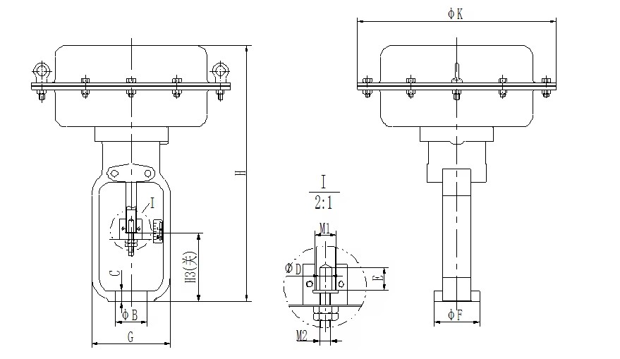 967/957 Series Single Action Double Action Diaphragm Pneumatic Actuator