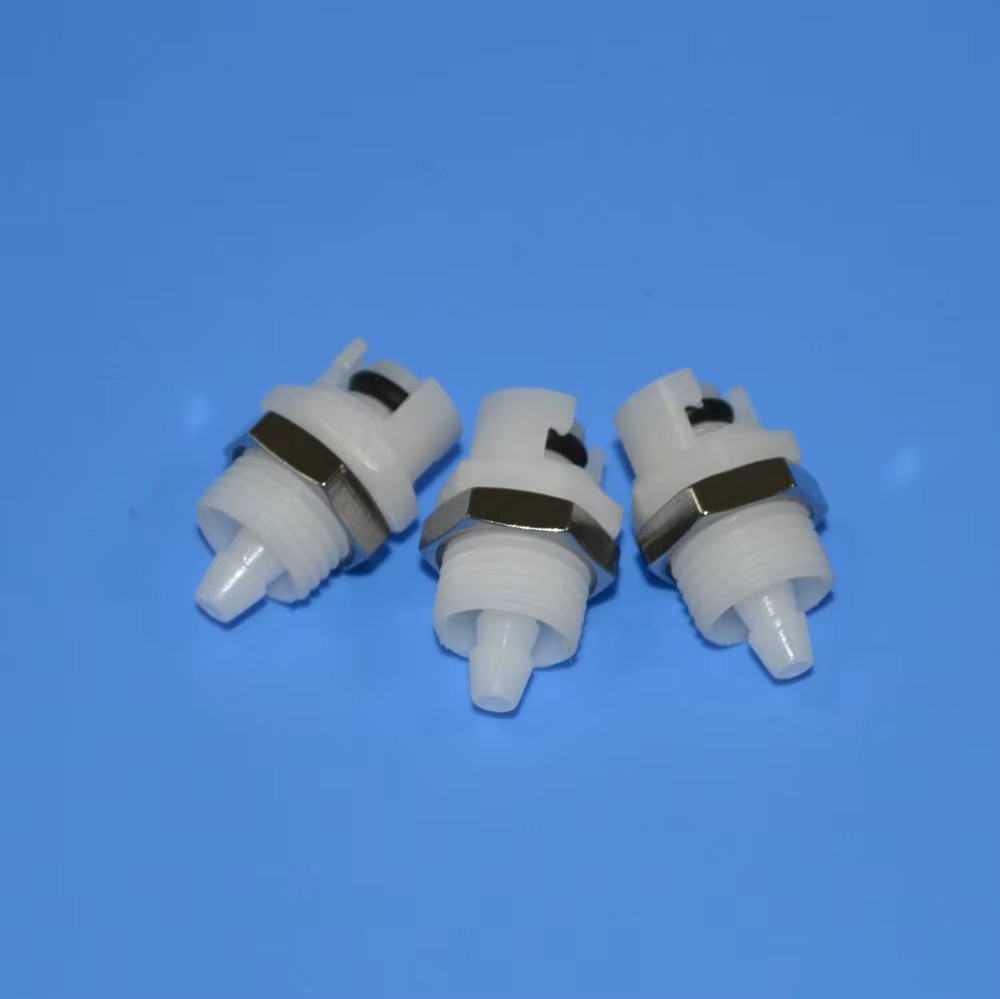 YRC POM White Female Twist Lock Tube Fitting with Smooth Surface 1/8" Size Vacuum to 120psi