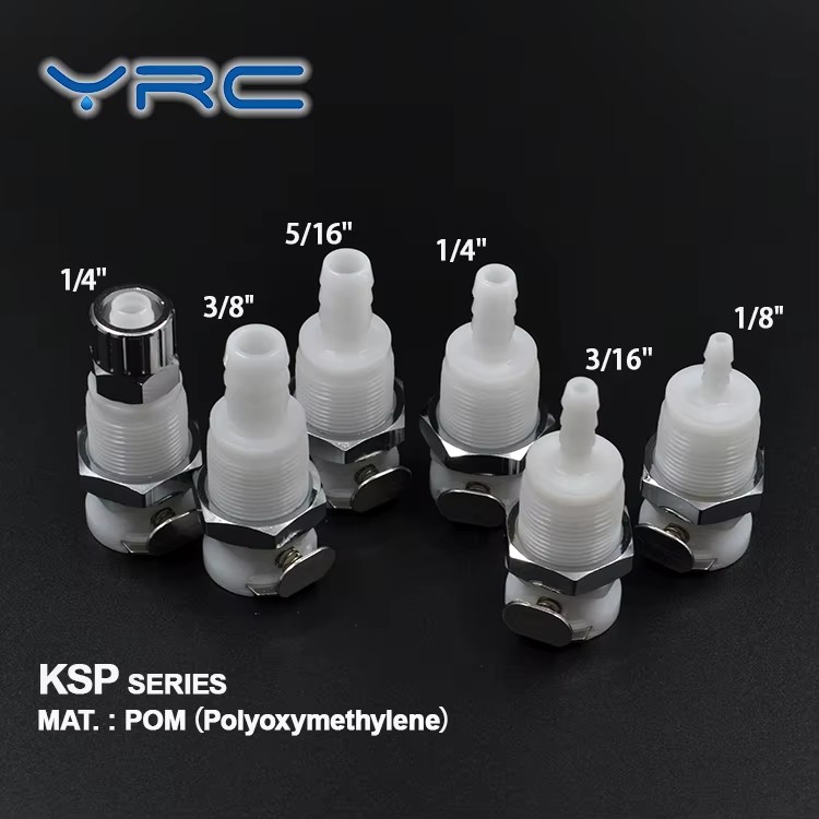 1/4 Socket Panel Mount Medical Quick Connect Hose Coupling