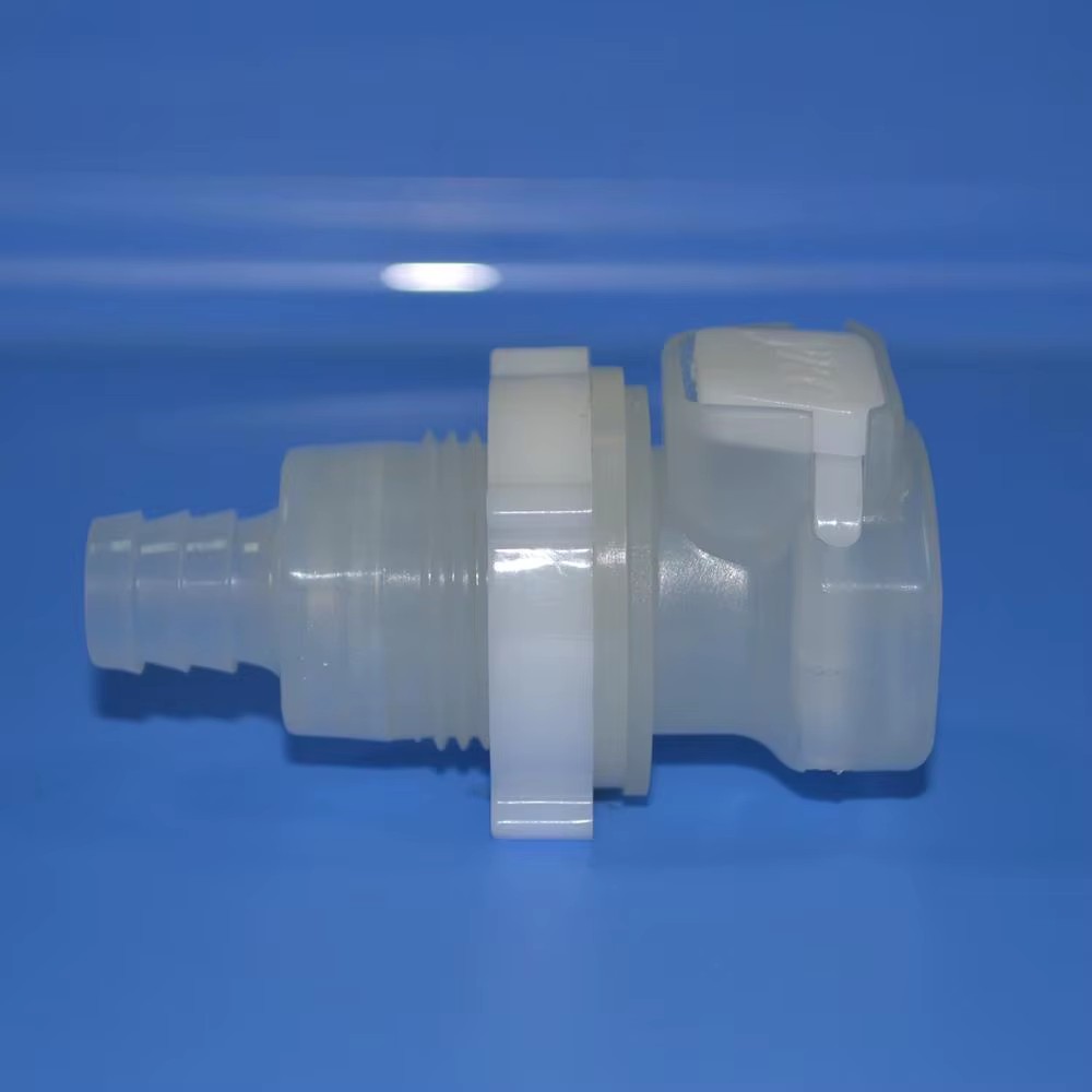 1/2" Tube Plastic Non Valved Quick Coupling Disconnect Connector Fitting