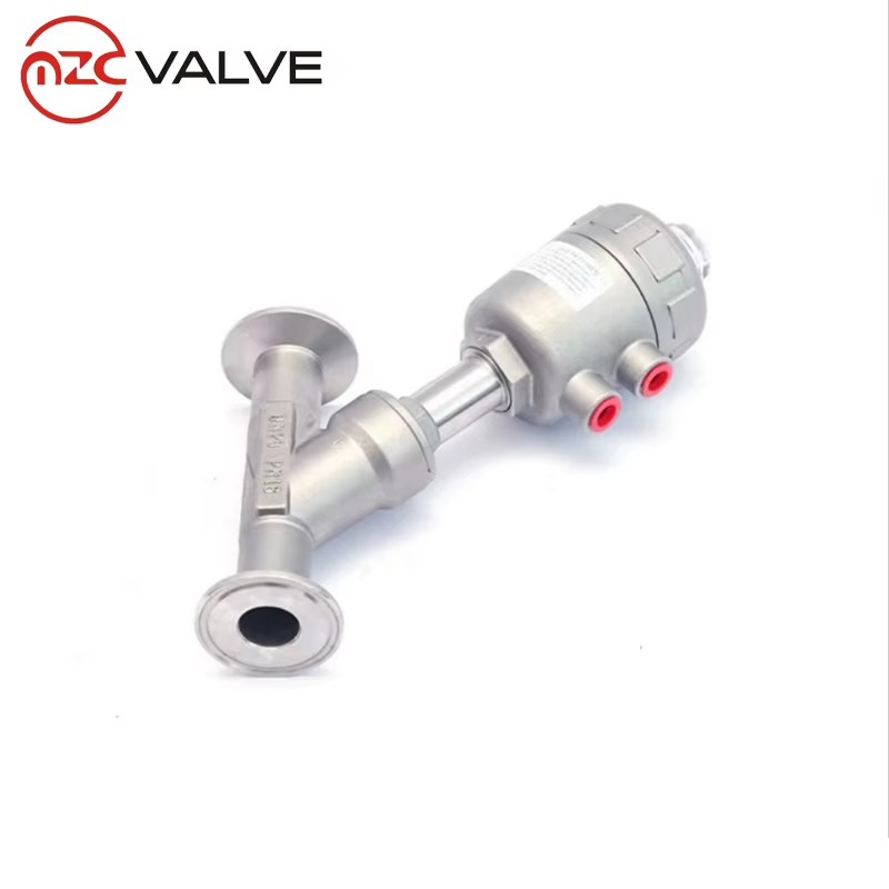 304/316L Air Operated Pneumatic Stainless Steel Thread Angle Seat Valve