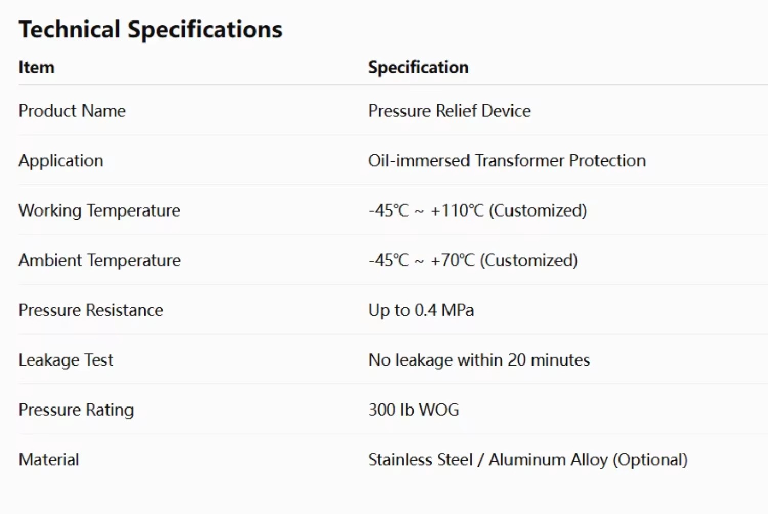 Automatic PQF Transformer Exhaust Valve 1/4-18NPT Thread, Custom Relief Pressure Safety Vent Valve