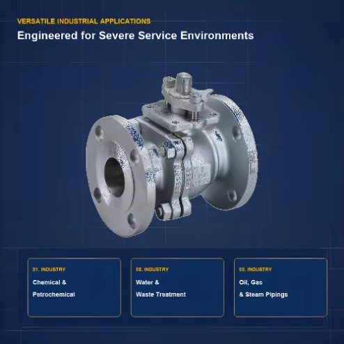 Stainless Steel SS304/SS316 Flanged Manual Ball Valve 2 Inch (DN40) Oil Gas Applications Low Pressure Normal Temperature OEM