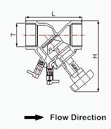 Winvall HVAC Regulating Water Control Balancing Valve Brass Manual Double Static Flow Balance Valve