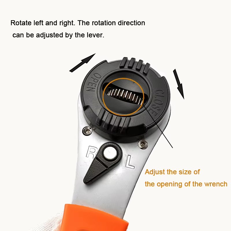 6-22MM Adjustable Ratchet Wrench Multi-functional Wrench Repairing Hand Tools