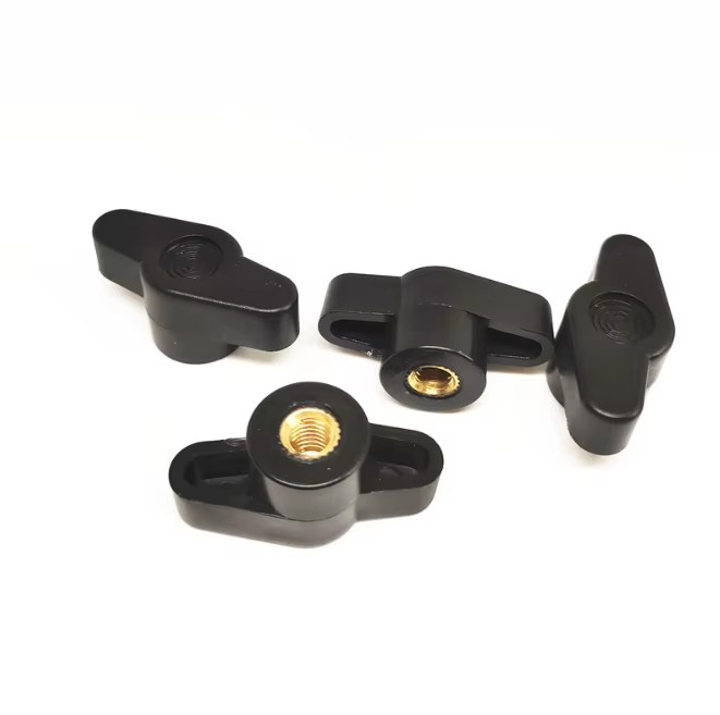 DIN934 1/4-20 Inch M4 M5 M6 M8 Female Threaded Blind Hole Z Type Butterfly T Wing Plastic Handle Locking Thumb Knob Nut Mining