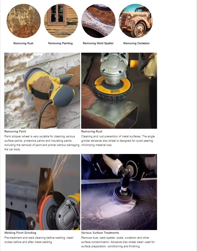 Heavy-Duty Rust Paint Remover Angle Grinding Wheels Diamond Silicon Carbide Abrasive 100MM Efficient Polishing Metal Aluminum