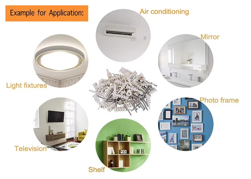 Plastic Expansion Anchor Drywall Anchor Wall Plug Plastic Plug Anchor Universal Plug