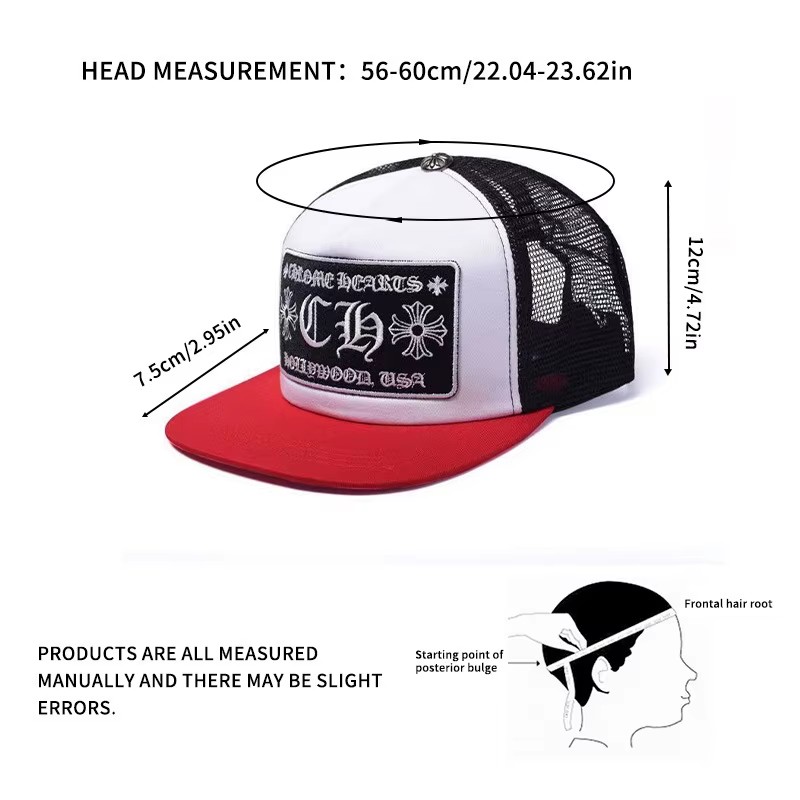 Chrome Hearts Trucker Hat Camouflage Mesh Unisex Baseball Cap Breathable Sunshade Design