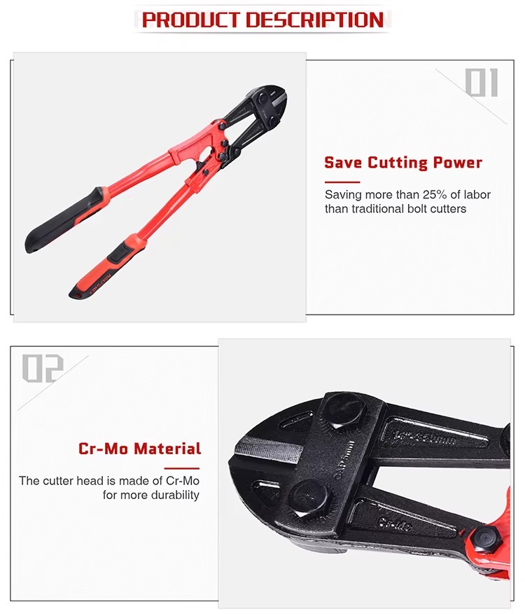 Maxpower Brand CRMO High Quality 12-36" Heavy Duty Bolt Cutter with Soft Rubber Grip