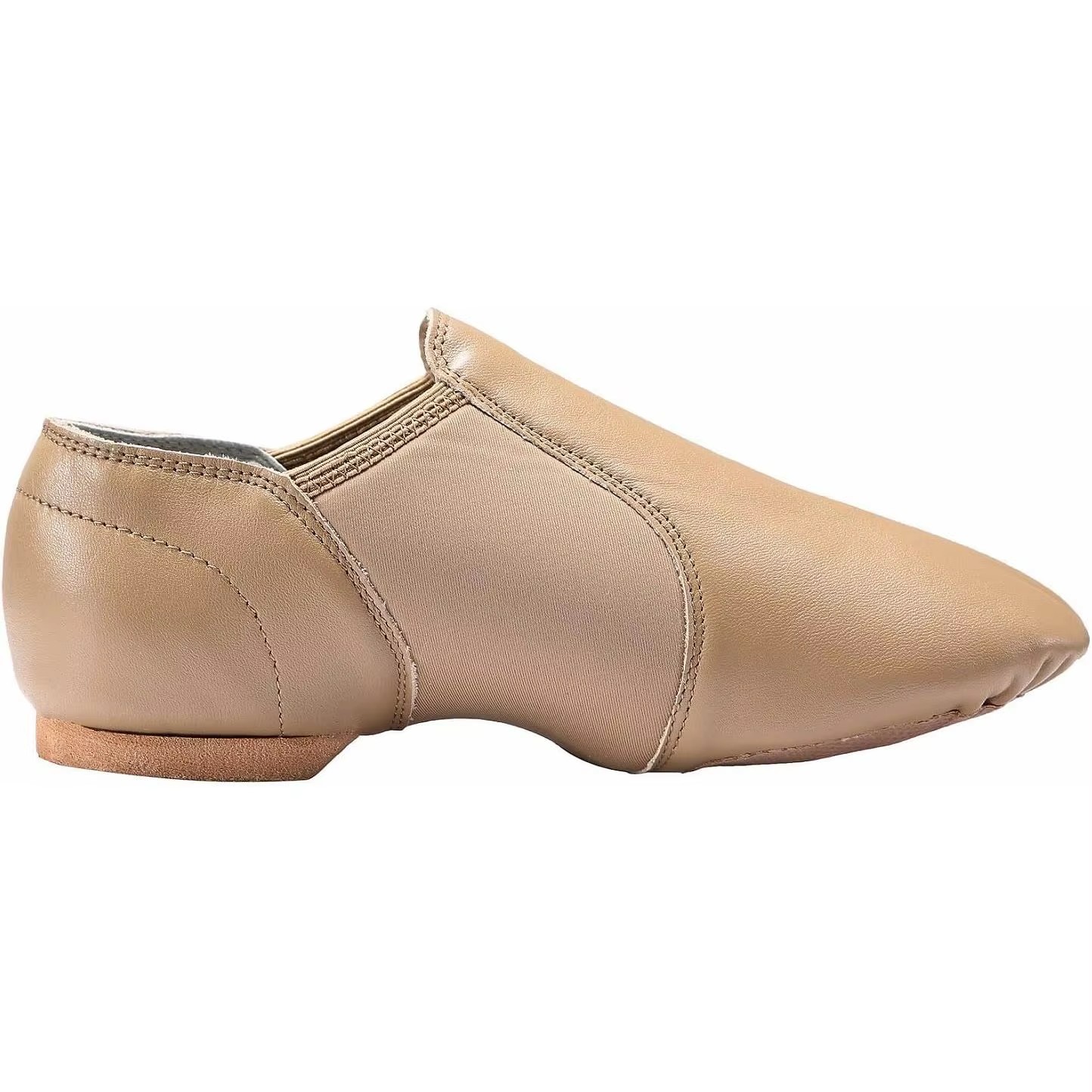 Women's PU Jazz Slip-On Flat Dance Shoes with PU Lining EVA Outsole Flexible Packaging
