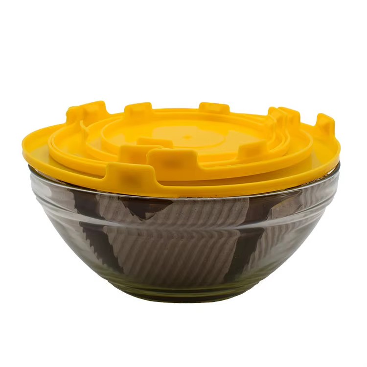 Soda Lime Glass 5-Piece Microwave-Safe Bowls Set with Lids