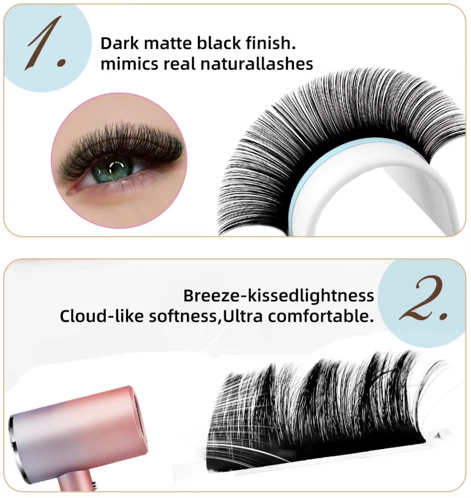 Aesphylash Synthetic Hair Lash Extensions Handmade for 0.03 0.05 for Cruelty-Free Vegan Style Private Label Wholesale