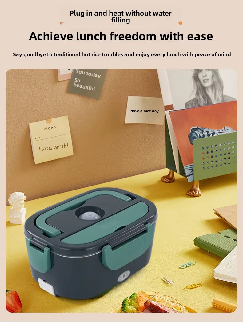 Wholesale 1.5L Stainless Steel Electric Heated Bento Container Portable Smart Food Warmer for Home Car for Carrying Lunch Boxes