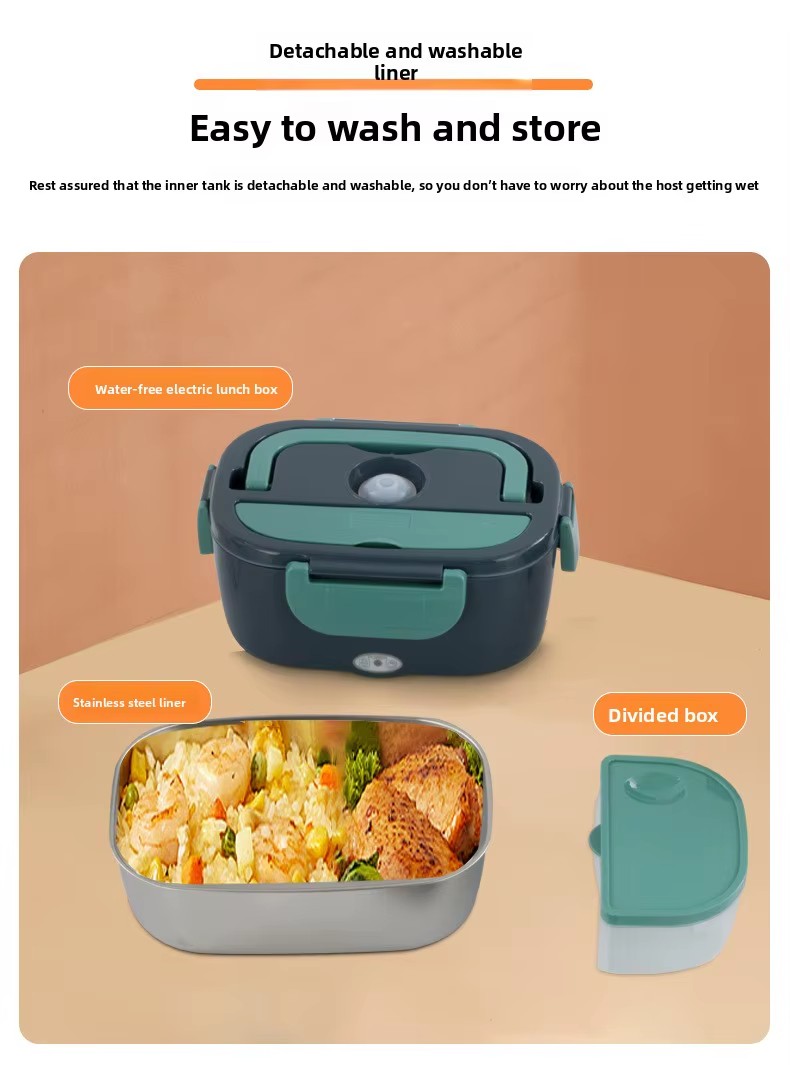 Wholesale 1.5L Plastic Electric Heated Durable Bento Container Portable Fast Heating Smart Food Warmer Home Car Lunch Box