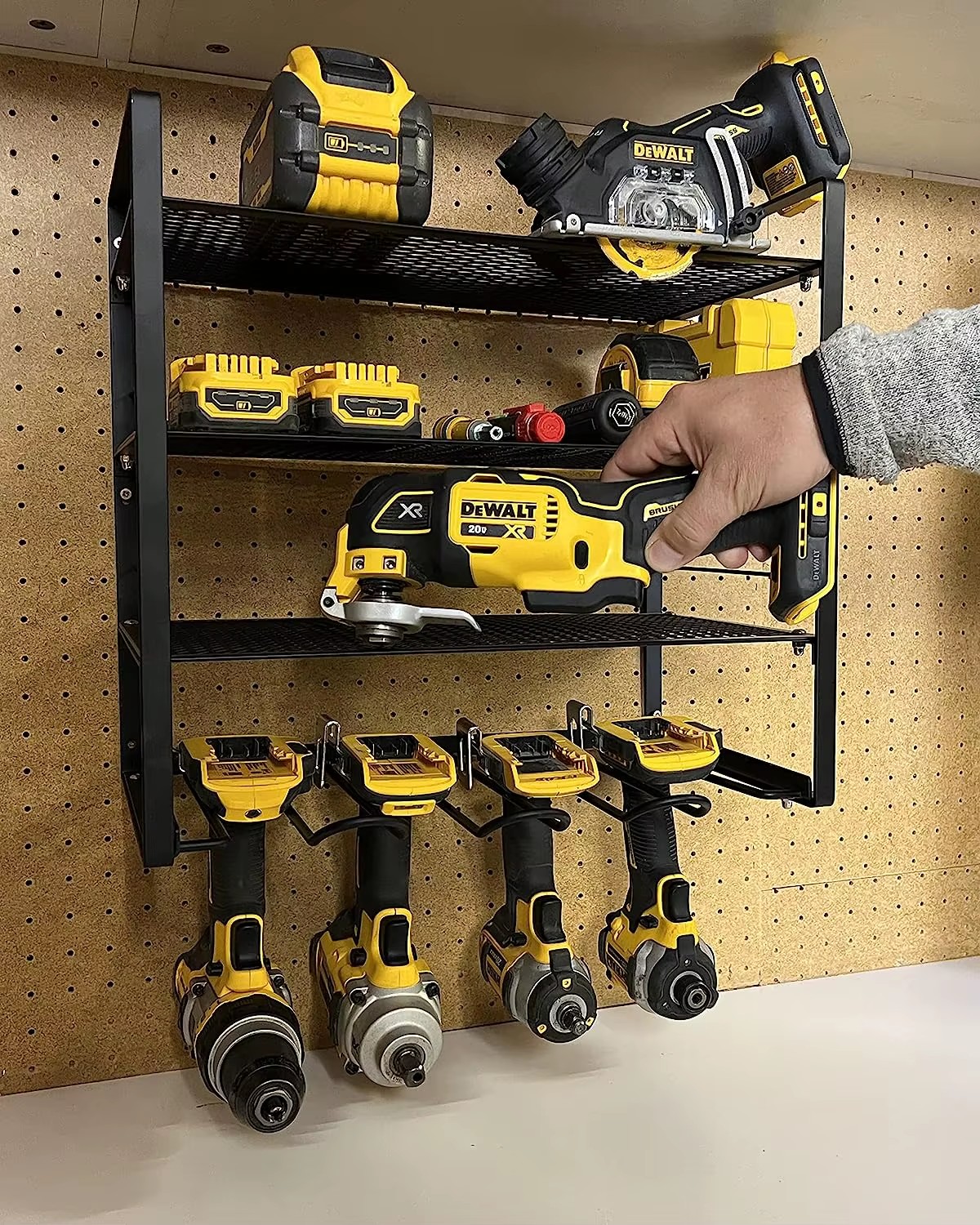 Drill Holder Wall Mount Heavy Duty Garage Tool Organizer Suitable Tool Rack for Workshop Rack Power Tool Organizer
