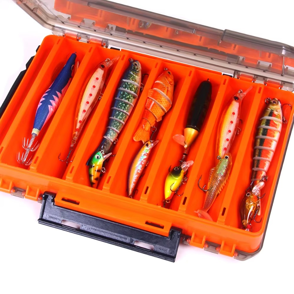 Plastic Factory Fishing Tackle Box with Adjustable Dividers Fishing Lure Storage case Fishing Box