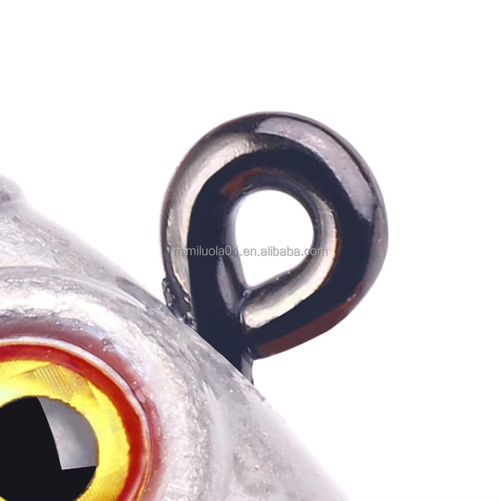 Wholesale JI043 3.5g 5g 7g 10g 14g 5pcs/bag Fish Head Shape Lead Jig Head Fishing Hooks