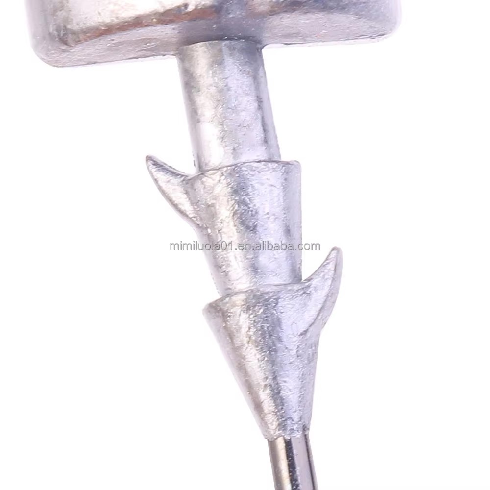 Wholesale JI043 3.5g 5g 7g 10g 14g 5pcs/bag Fish Head Shape Lead Jig Head Fishing Hooks