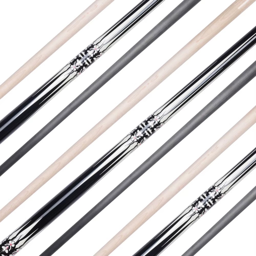 For Modern Carbon Fiber and Maple Dual Shaft Pool Carom Cue Sticks with Radial Pin Joint