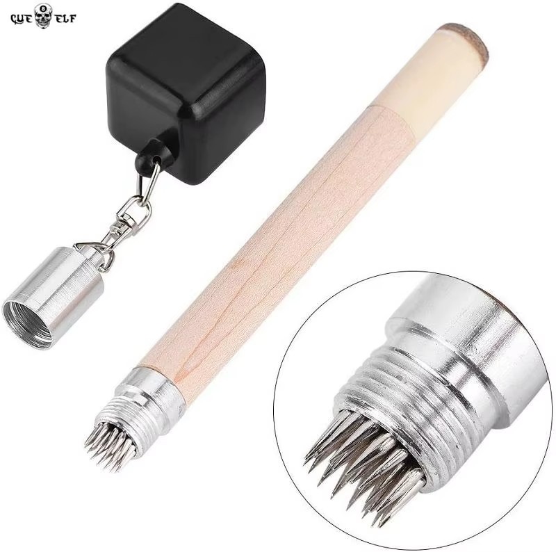 Pocket Pool Chalk Holder, Chalk Box Bullet Pool Stick Pocket Chalker 2 in 1 Pool Snooker Splint Pricker Tool