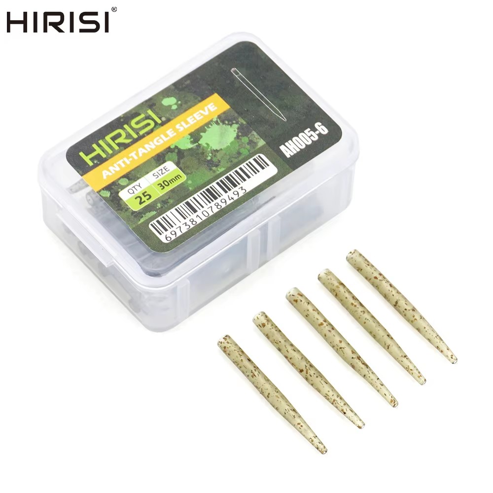 Hirisi Rubber Carp Fishing Anti-Tangle Sleeves for Terminal Tackle Durable Connect with Hook-Trolling Fishing Accessories
