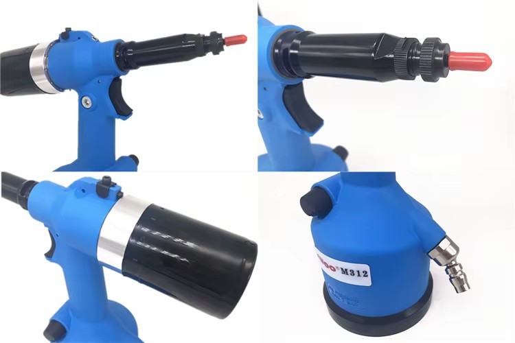 Pneumatic Rivet Gun Pneuforce air M3-M12 Hand Rivet Gun High Quality Rivet Nut Tools Heavy Duty Industrial Level