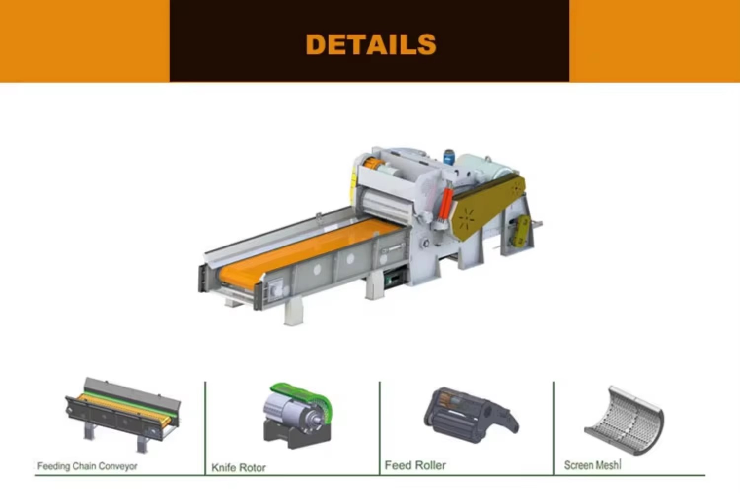 15-25 T/h WOOD CHIPPER YMPJ 2113 High Quality Wood Chipper Used to Get Wood Chips