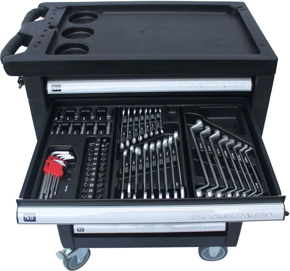 RT TOOL 472Pcs Car Repair Hand Trolley Cabinet With Tools Workshop Tools Tool Chest