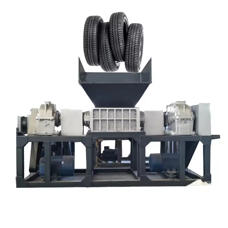 Double Shaft Industrial Shredder Machine Waste Plastic Shredder Scrap Car Tire Shredder for Waste Recycling