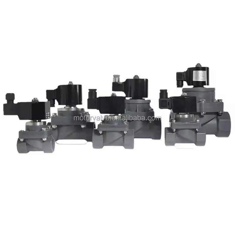 UPVC CPVC Chemical Solenoid Control Valves Acid Anti-corrosive Alkali Resistance Antiseptic 24V 220V