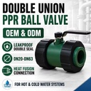 Professional Plumbing Distributor PPR Ball Valve With Chrome Brass Ball PTFE Seal System Custom Logo Manufacturer