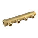 50mm Brass Linear Distribution Manifold, 2-8 Way Options, Male 3/4" & 1" Inlets with 1/2" or 3/4" Outlets