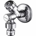 Screw Brass Ball Angle Valve with Rosette European Standard Shut-Off Valve for Plumbing, CE Certified