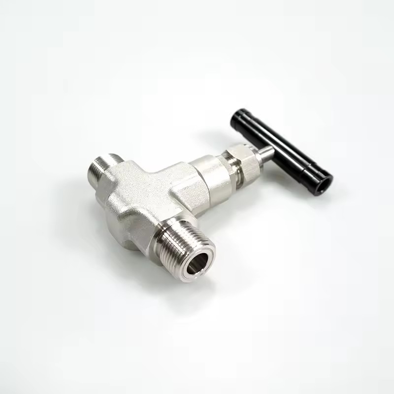 Forged Integral Bonnet Straight Body 1/4" NPT Mini 5000 6000 Psi Instrumentation Male Thread Straight Needle Valve