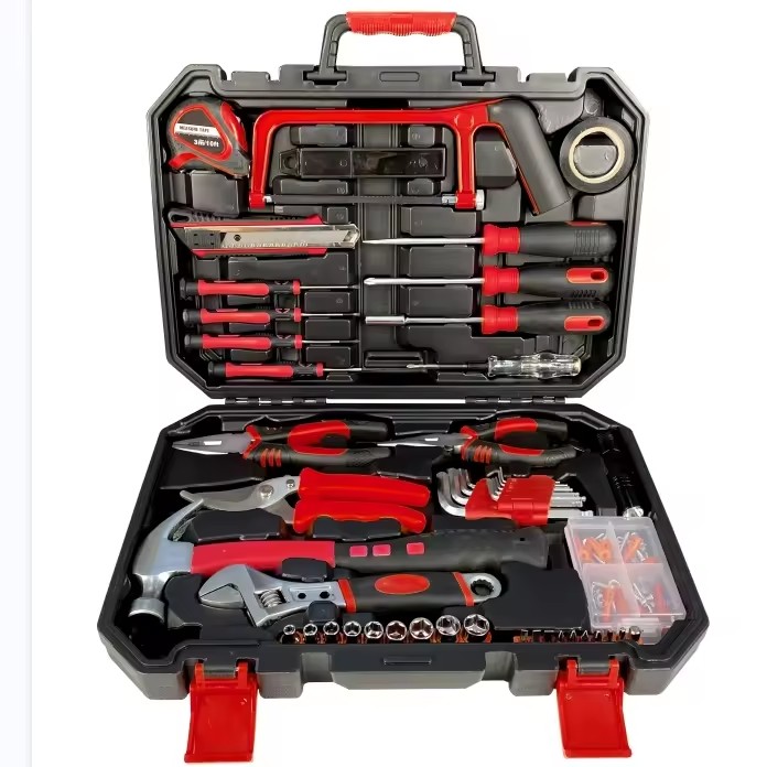 128pcs Kit de Herramientas home repair tool set general improvement hand tools with carry case