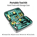 Wholesale In-stock 12-Piece Aluminium Tool Set Includes Tape Measure and Hammer for Dual-Use in Home and Car Model 8012A