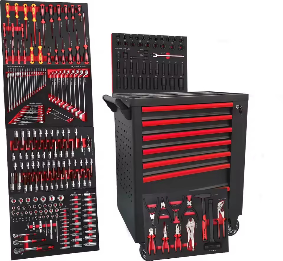 Metal Auto Repair 7 Drawers Roller Cabinet Tool Trolley