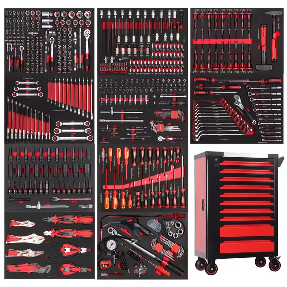 Professional 10 Drawers 532pcs Roller Tool Sets Box Storage Tool Trolley/ Chest/ Cabinet / Cart