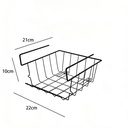 Versatile Iron Cabinet Partition Hanging Rack No-Drill Under Shelf Storage Organizer for Office Kitchen Bathroom Supplies storage rack