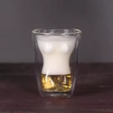 Fancy Gift Body Shape Innovation Double Wall Glass Cup for Sweetheart Gifts