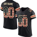 Custom American Flag Football Jersey Personalized Name Number Patriotic Team Uniform Unisex Breathable Short Printed