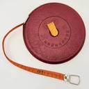 Handheld circular hemp tape measure with dual scales for precise measurement tool, specifically designed for construction sites