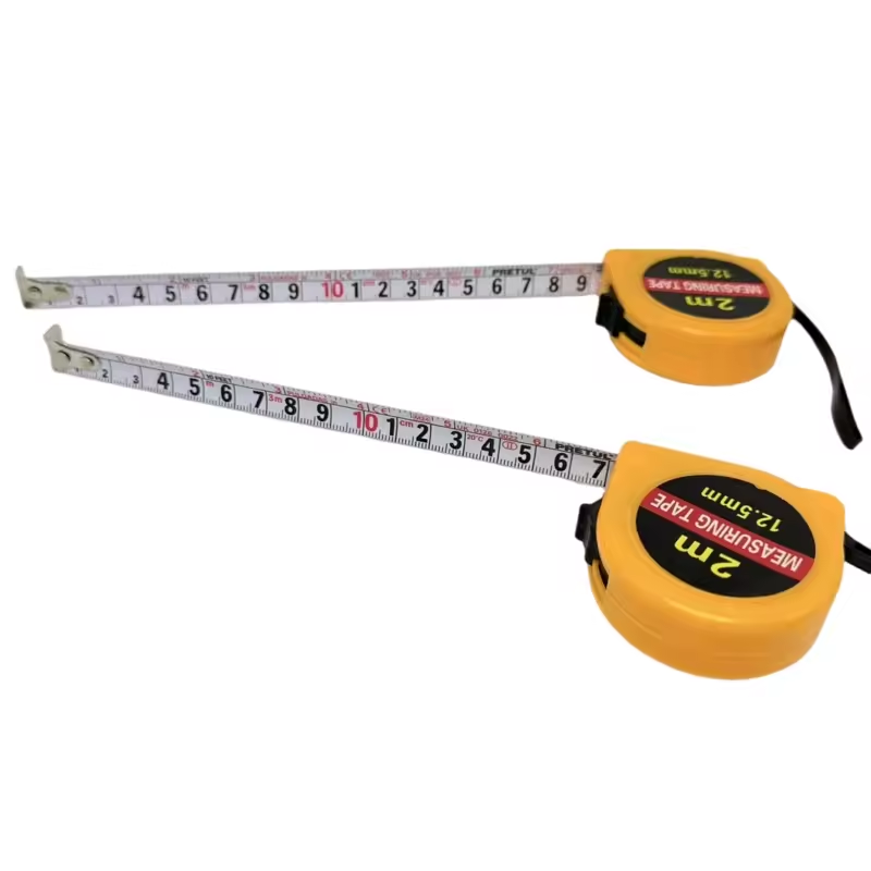 High quality, simple, lightweight tape measure measuring tool 2M rangefinder telescopic portable yellow shell mini metric ruler