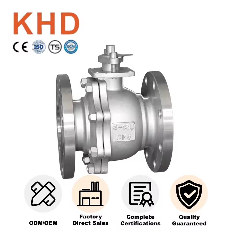 Wholesale Industrial Ball Valves 304 Stainless Steel Ball Valves Custom Flange 4in Manual Ball Valves for Water Oil Gas