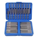 50PC Screwdriver Extension Rod Assembly Head Set Square Socket Extended Assembly Bit Set Tool Hard Case OEM Blackwhiteins Chrome