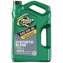 Quaker State 5W-30 5-Quart Synthetic Blend SAE Certified Motor Oil Premium Automotive Lubricant Anti-Wear Properties Made 1