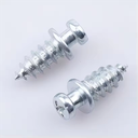 Zinc Plated ISO Metric M6x13mm Carbon Steel Flat Head Hidden 2-In-1 Mini Fix Connector Screw Furniture Bolt