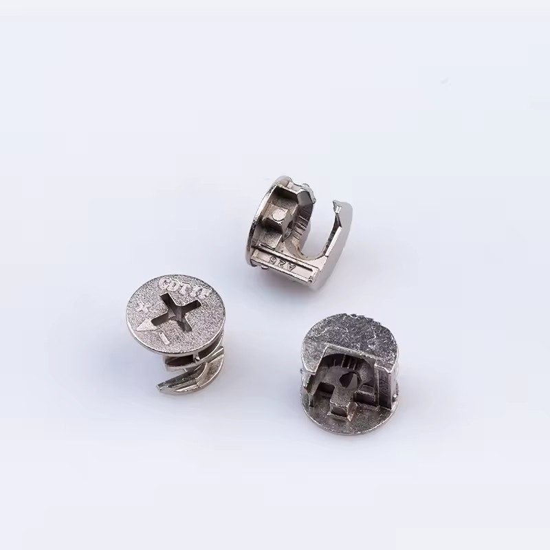 High Quality Zinc Alloy Nickel Plated Furniture Fitting Connector Nut Mini Fix Dowel Cam Locking Fastener Eccentric Wheel GDTYF